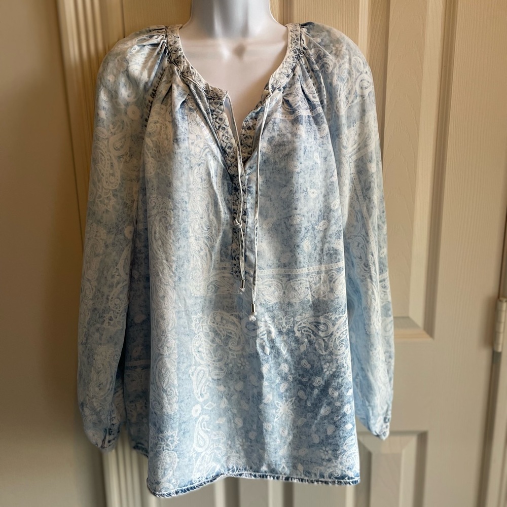 Vintage America long sleeve blue shirt size large